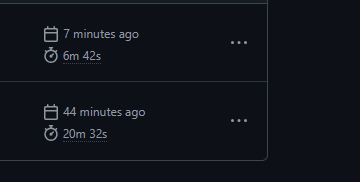 Screenshot showing deployment times reducing